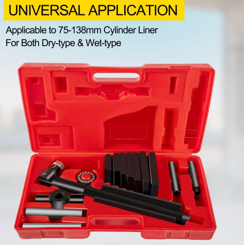 VEVOR Liner Puller Cylinder Liner Puller, Diesel Engines Liner Puller Tool, Both Dry-Type and Wet-Type Fit Diameter of 75 mm-138 mm, Universal Cylinder Liner Puller Tool Set for Auto Repair
