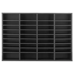 VEVOR Literature Organizer, 36 Compartments Office Mailbox with Adjustable Shelves, Wooden Mailbox Sorter Medium Density Fiberboard Office Home Classroom Storage for Files, Documents, Papers, Grey