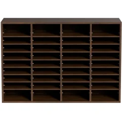VEVOR Literature Organizers, 36 Compartments Office Mailbox with Adjustable Shelves, Wood Literature Sorter 39.3x12x26.8 inches for Office, Home, Classroom, Mailrooms Organization, EPA Certified Brown