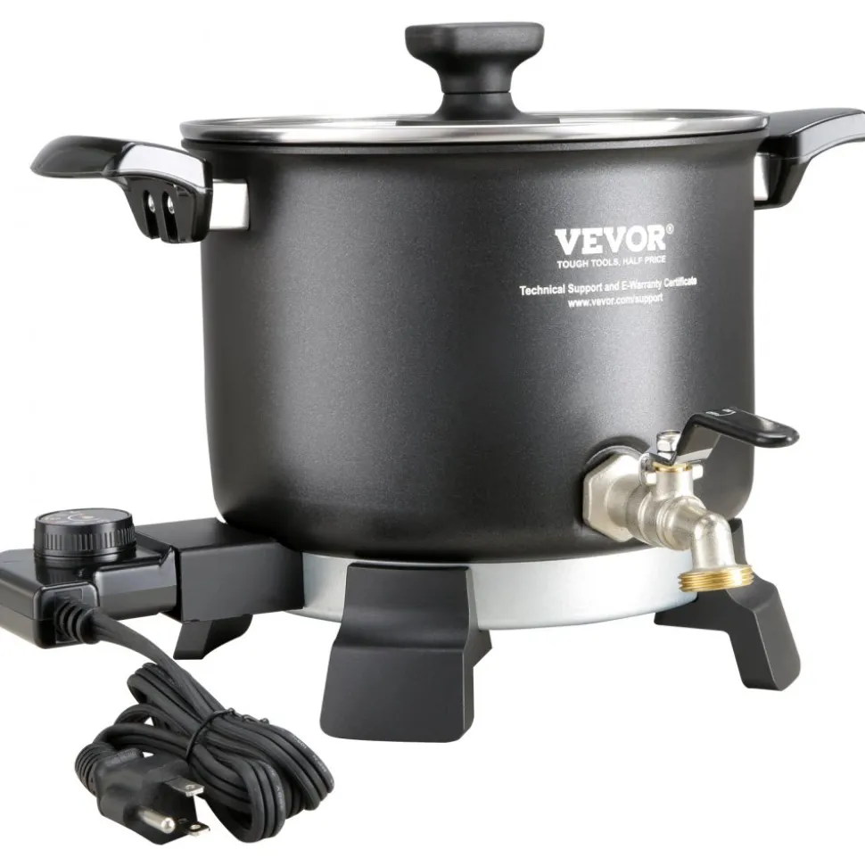 VEVOR 5 Liter Wax Melter for Candle Making, Large Electric Wax Melting Pot Easy Pour Spout, 4-level Temperature Control, Easy Clean for Candle Soap Cream Beauty Bulk Production Business or Home