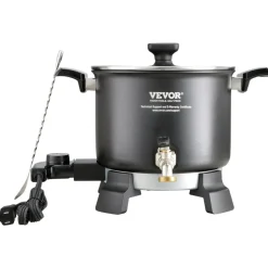 VEVOR 5 Liter Wax Melter for Candle Making, Large Electric Wax Melting Pot Easy Pour Spout, 4-level Temperature Control, Easy Clean for Candle Soap Cream Beauty Bulk Production Business or Home