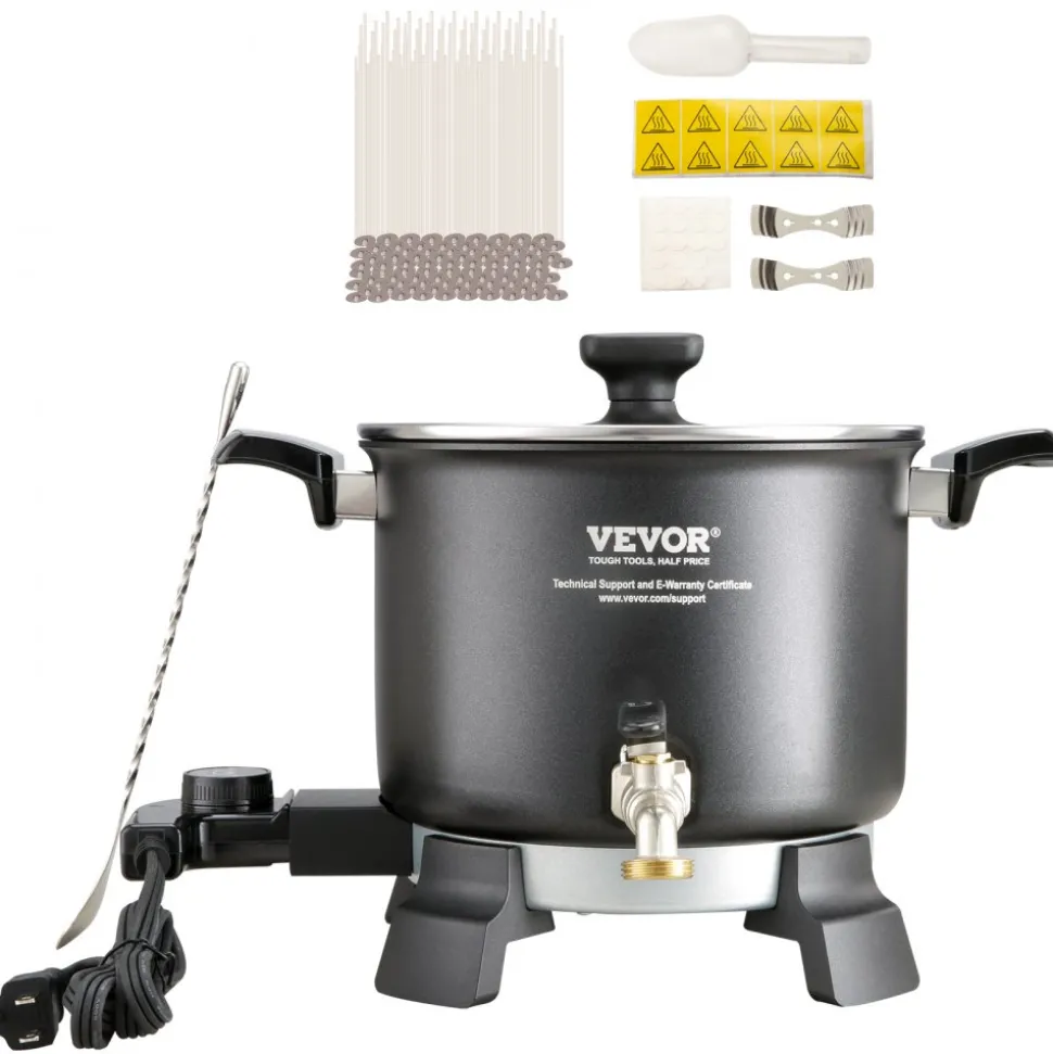 VEVOR 5 Liter Wax Melter for Candle Making, Large Electric Wax Melting Pot Easy Pour Spout, 4-level Temperature Control, Easy Clean for Candle Soap Cream Beauty Bulk Production Business or Home