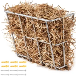 VEVOR Livestock Hay Feeder, 18.5 Gallons Large Capacity, Heavy-Duty Steel Goat Hay Rack, 24.4