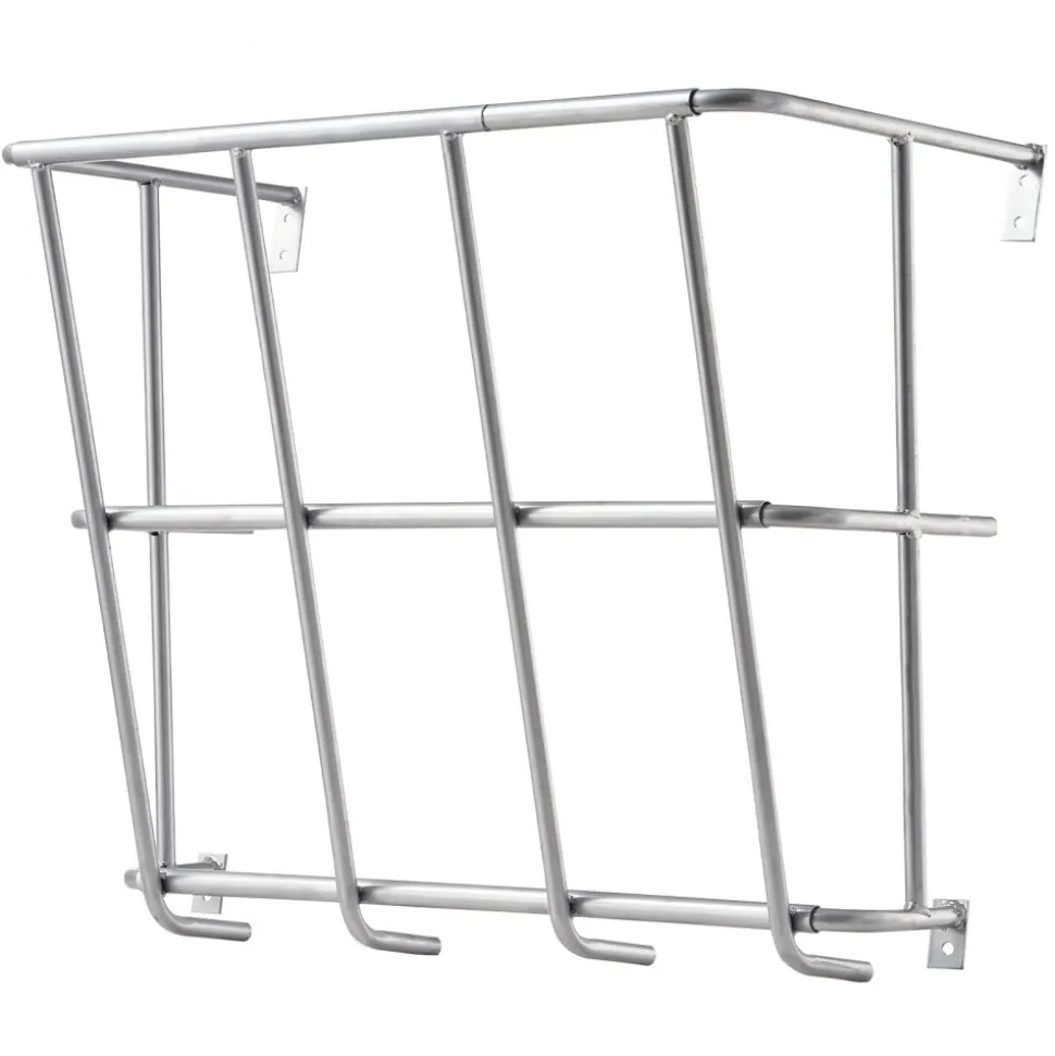 VEVOR Livestock Hay Feeder, 18.5 Gallons Large Capacity, Heavy-Duty Steel Goat Hay Rack, 24.4" Long Wall Mounted Horse Hay Holder, Multiple Sided Feeding Rack for Sheep Farm Livestock Indoor Outdoor