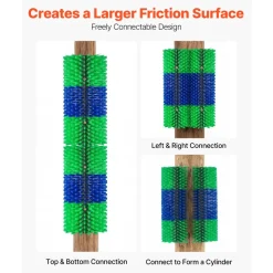 VEVOR Livestock Scratching Brush, 2PCS Goat Scratcher Brush Post with 8 Screws, 16.9