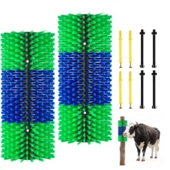 VEVOR Livestock Scratching Brush, 2PCS Goat Scratcher Brush Post with 8 Screws, 16.9