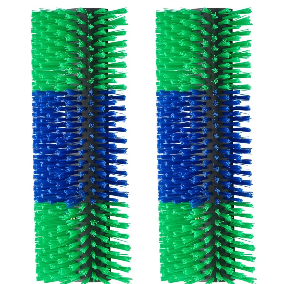 VEVOR Livestock Scratching Brush, 2PCS Goat Scratcher Brush Post with 8 Screws, 16.9" x 7.5" Cow Scratcher for Back Itch Relief, Massage Grooming Scratch Tool for Horse Cattle Sheep Pig, Green & Blue