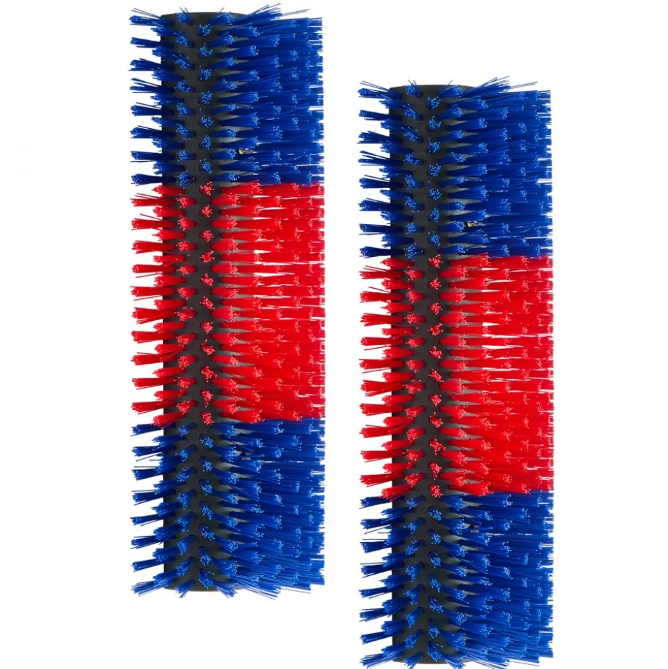 VEVOR Livestock Scratching Brush, 4PCS Goat Scratcher Brush Post with 16 Screws, 16.9"x3.9" Cow Scratcher for Back Itch Relief, Massage Grooming Scratch Tool for Horse Cattle Sheep Pig, Yellow & Blue