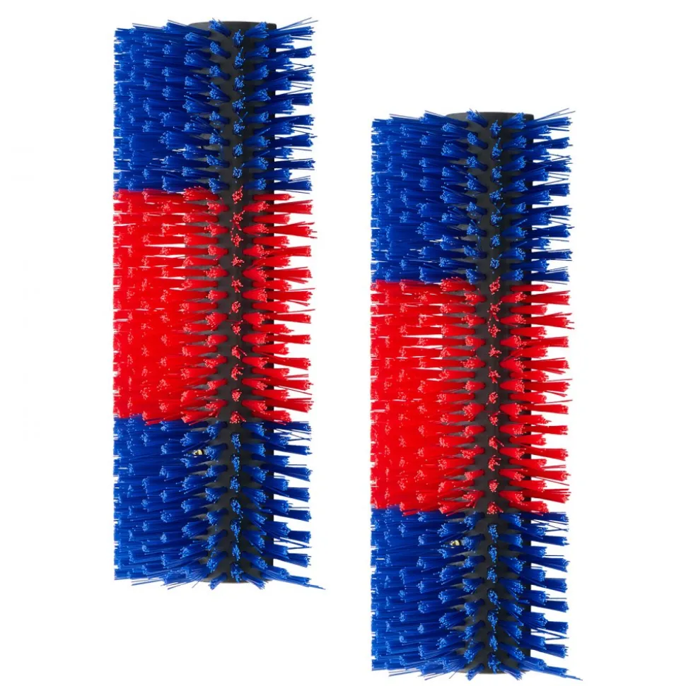 VEVOR Livestock Scratching Brush, 4PCS Goat Scratcher Brush Post with 16 Screws, 16.9"x3.9" Cow Scratcher for Back Itch Relief, Massage Grooming Scratch Tool for Horse Cattle Sheep Pig, Yellow & Blue