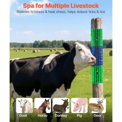 VEVOR Livestock Scratching Brush, 4PCS Goat Scratcher Brush Post with 16 Screws, 16.9
