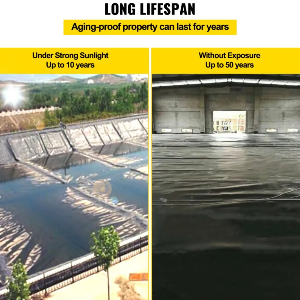VEVOR LLDPE Pond Liner 20x25 ft, Pond Liner 20 Mil, Fish Pond Liners for Waterfall, Pond and Fish Ponds