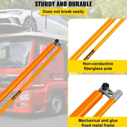 VEVOR Load Height Measuring Stick, 20' Sturdy Fiberglass Truck Height Stick with Adjustable Pole, Non-conductive Truck Height Measuring Stick with Carrying Bag, Height Stick for Trucks, Car Haulers