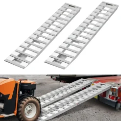VEVOR Loading Ramps, 2 Pcs 72 x 15 in, Durable Aluminum and Heavy-Duty Trailer Ramp Set with Anti-Slip Plates, 6000 Lbs Combined Capacity, for Carts, Farm Tractors, ATVs, Lawn Mowers, Motorcycles
