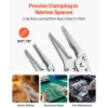 VEVOR Locking Pliers Set 5-Piece Pliers Tool Set Nickel-Plated Carbon Steel, Hand Tools for DIY & Home Use, 5"/7"/10" Curved Jaw, 6.5"/9" Long Nose, Ergonomic Non-Slip Handles, Adjustable Jaw Opening