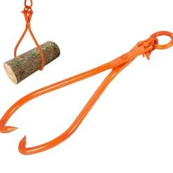 VEVOR Log Skidding Tongs, 32 inch 2 Claw Log Lifting Tongs, Heavy Duty Steel Lumber Skidding Tongs, 1543 lbs/700 kg Loading Capacity, Log Lifting, Handling, Dragging & Carrying Tool