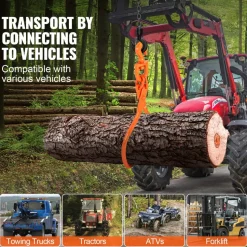 VEVOR Log Skidding Tongs, 18 inch 2 Claw Log Lifting Tongs, Heavy Duty Rotating Steel Lumber Skidding Tongs, 772 lbs/350 kg Loading Capacity, Log Lifting, Handling, Dragging & Carrying Tool