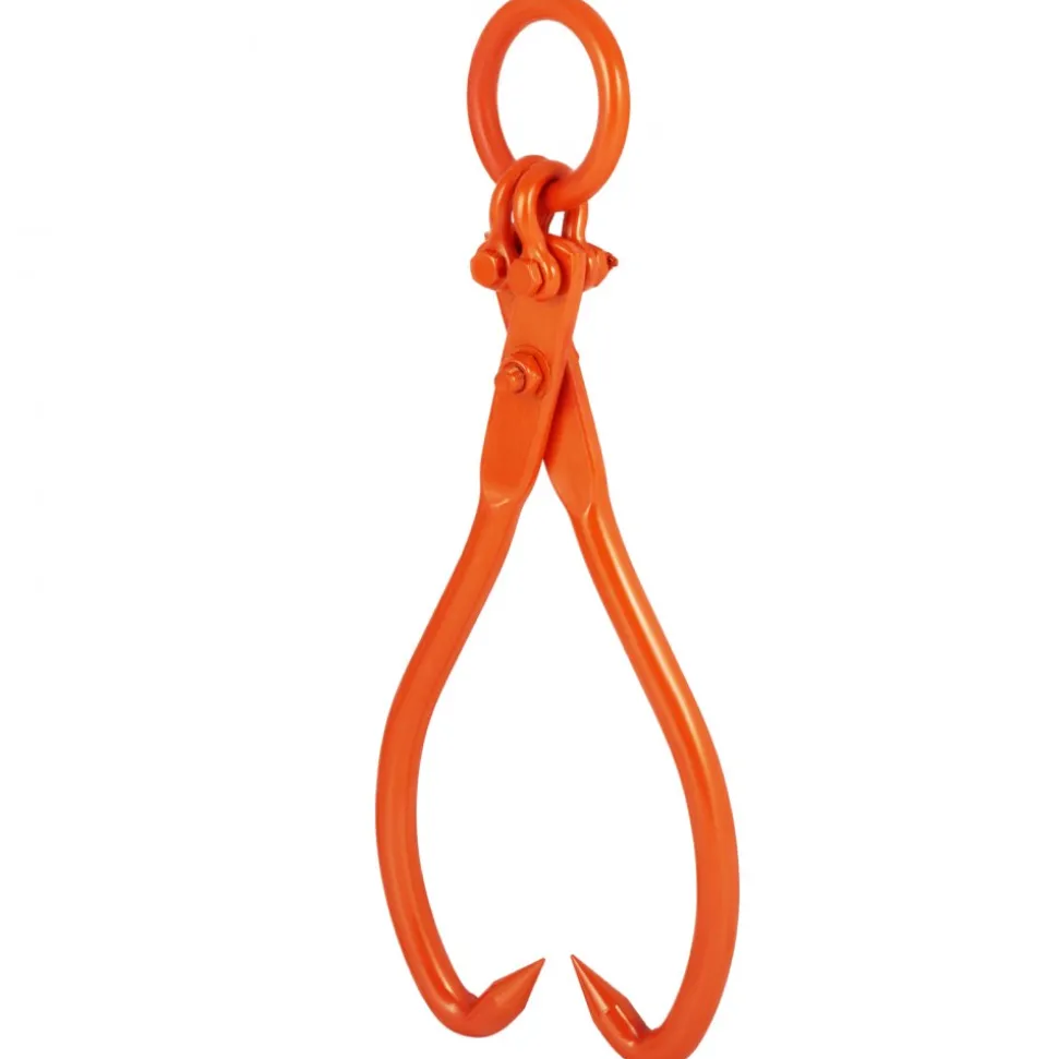 VEVOR Log Skidding Tongs, 18 inch 2 Claw Log Lifting Tongs, Heavy Duty Steel Lumber Skidding Tongs, 772 lbs/350 kg Loading Capacity, Log Lifting, Handling, Dragging & Carrying Tool