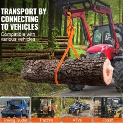 VEVOR Log Skidding Tongs, 32 inch 2 Claw Log Lifting Tongs, Heavy Duty Rotating Steel Lumber Skidding Tongs, 1543 lbs/700 kg Loading Capacity, Log Lifting, Handling, Dragging & Carrying Tool