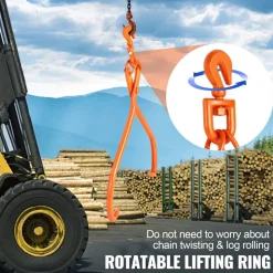 VEVOR Log Skidding Tongs, 32 inch 2 Claw Log Lifting Tongs, Heavy Duty Rotating Steel Lumber Skidding Tongs, 1543 lbs/700 kg Loading Capacity, Log Lifting, Handling, Dragging & Carrying Tool