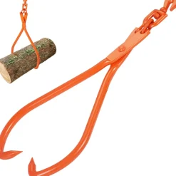 VEVOR Log Skidding Tongs, 32 inch 2 Claw Log Lifting Tongs, Heavy Duty Rotating Steel Lumber Skidding Tongs, 1543 lbs/700 kg Loading Capacity, Log Lifting, Handling, Dragging & Carrying Tool