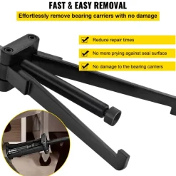 VEVOR Lower Bearing Carrier Puller, Compatible with Yamaha, Johnson, Evinrude, Honda, Mercury, Robust Steel Marine Lower Bearing Puller with Adjustable Arms, Works for Lower Carrier Bearing Removing