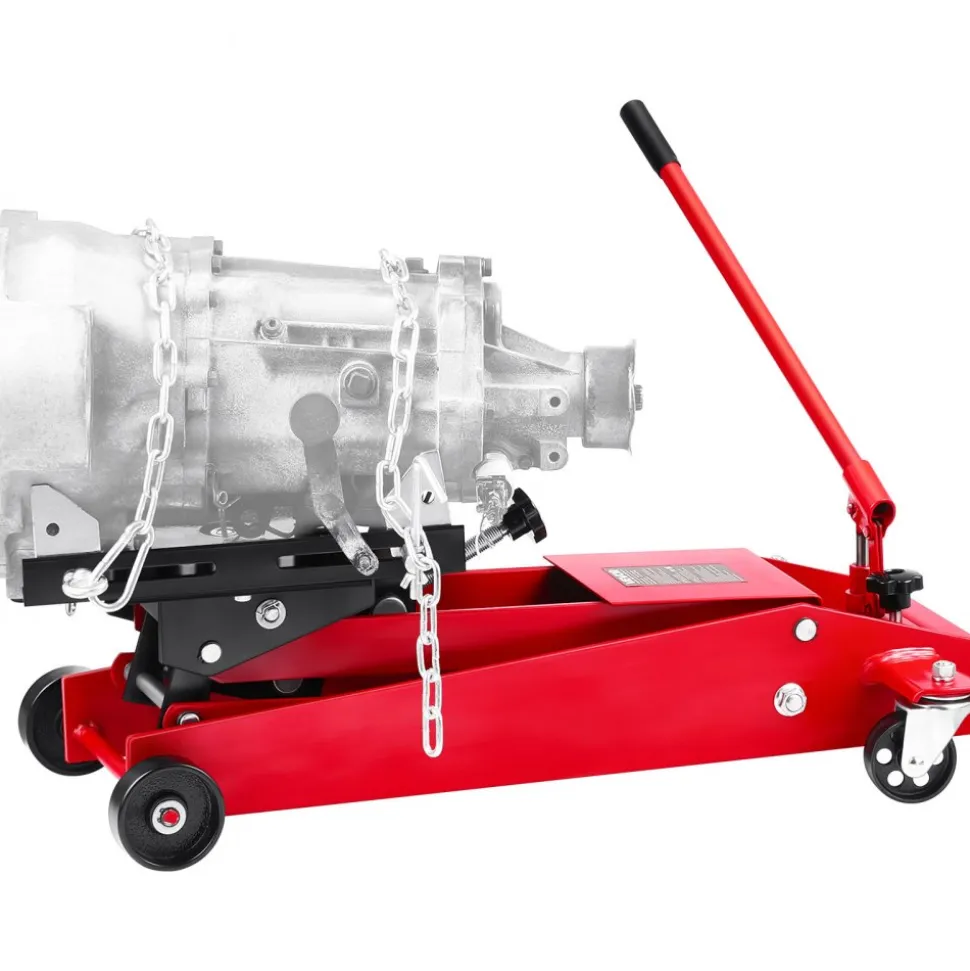 VEVOR Low Profile Floor Jack, 2200 lbs / 1 Ton Lifting Capacity Telescoping Transmission Floor Jack, 7.28-27.6 in Lifting Height, Flexible 360° Swivel wheels, Heavy-Duty Lift Hoist for Garage/Shop