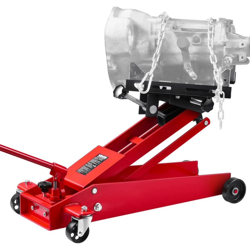 VEVOR Low Profile Floor Jack, 2200 lbs / 1 Ton Lifting Capacity Telescoping Transmission Floor Jack, 7.28-27.6 in Lifting Height, Flexible 360° Swivel wheels, Heavy-Duty Lift Hoist for Garage/Shop
