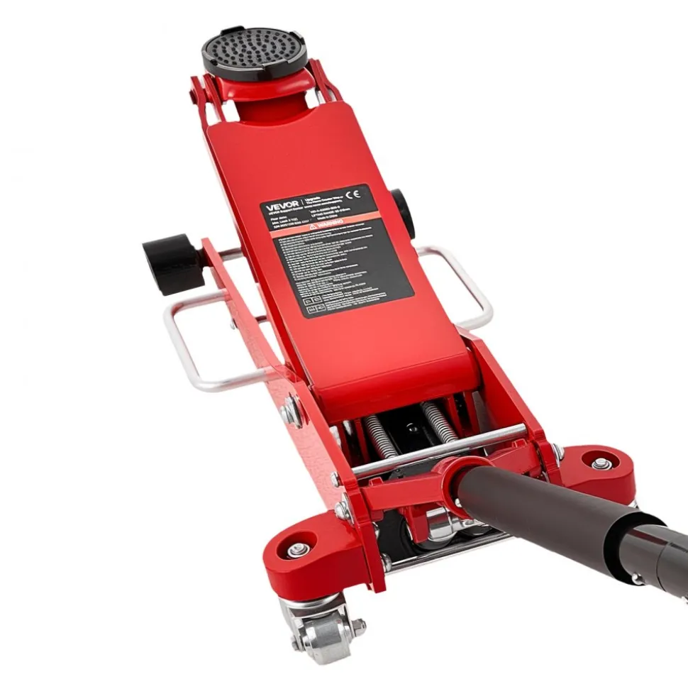 VEVOR Low Profile Floor Jack, 3 Ton (6614 lbs) Capacity, Aluminum Racing Floor Jack with Dual Pistons Quick Lift Pump, Hydraulic Trolley Car Lift for Sports Car, SUV, Pickup, Lifting Range 3.3"-20.3"