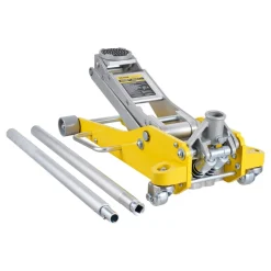 VEVOR Low Profile Floor Jack 3 Ton (6600 lbs), Heavy Duty Aluminum Hydraulic Racing Floor Jack, Hydraulic Car Jack, Dual Piston Quick Lift Pump, 3.7"-18.3" Height Lifting Range (Yellow)