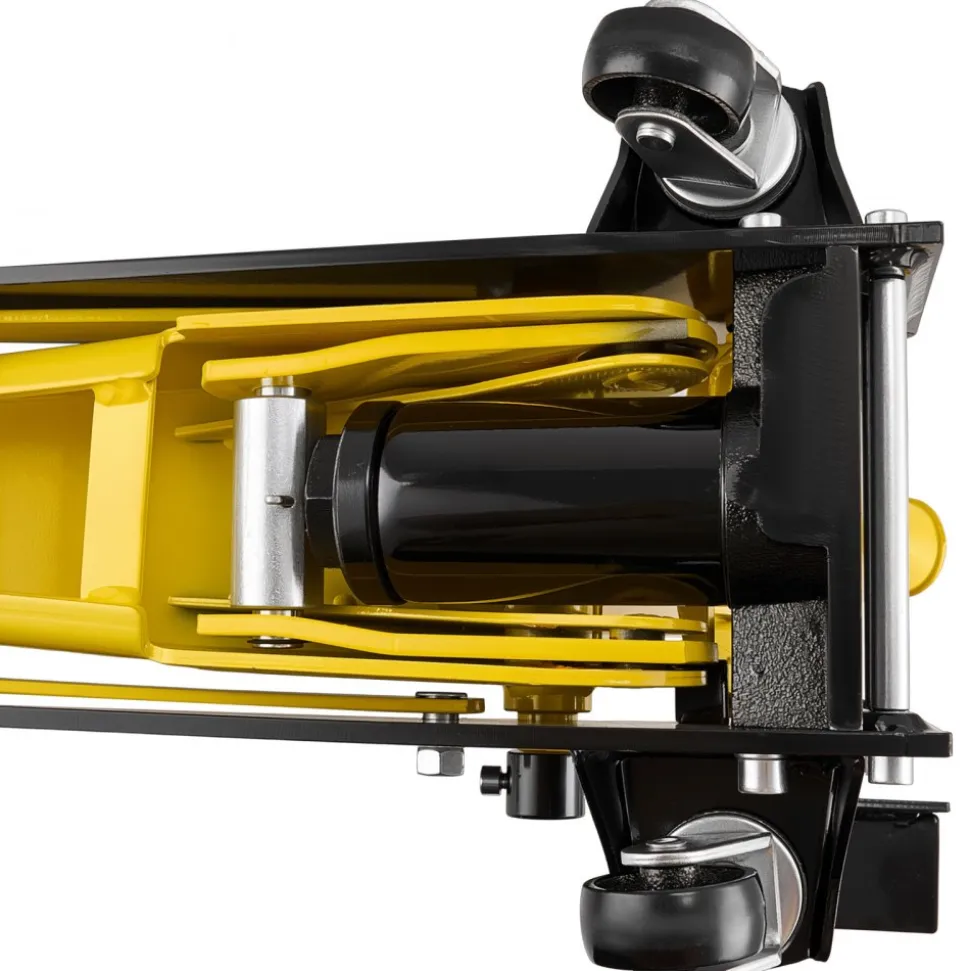 VEVOR Low Profile Floor Jack, 3 Ton (6614 lbs) Capacity, Steel Racing Floor Jack with Single Piston Quick Lift Pump & Foot Pedal, Hydraulic Trolley Car Lift for SUVs, Pickups, Lifting Range 5.1"-19.7"
