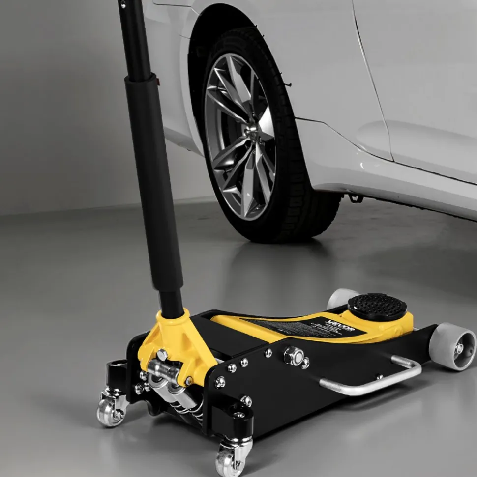 VEVOR Low Profile Floor Jack, 2.5 Ton (5500 lbs) Capacity, Aluminum & Steel Racing Floor Jack with Dual Pistons Quick Lift Pump, Hydraulic Trolley Car Lift for Compact SUVs, Lifting Range 3.74-18.7 in