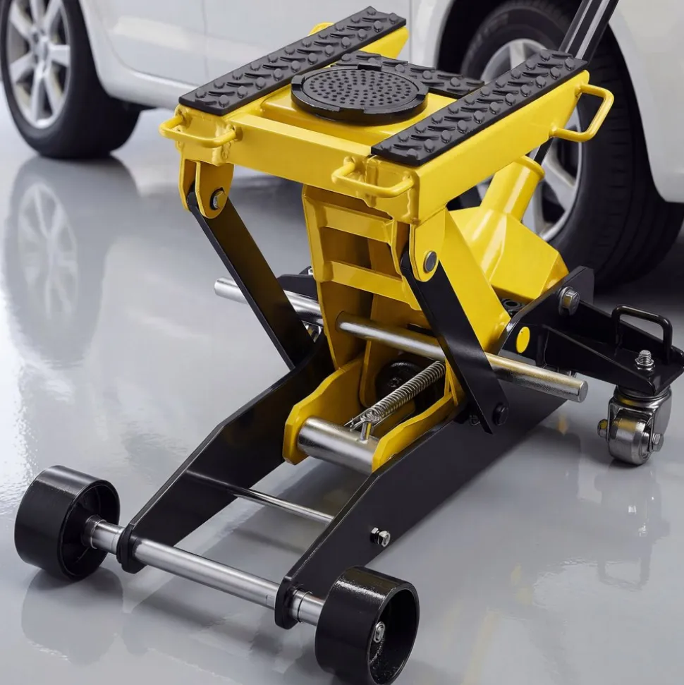 VEVOR Low Profile Floor Jack, 2 Ton (4409 lbs) Capacity, Steel Racing Floor Jack with Single Piston Quick Lift Pump, Hydraulic Trolley Car Lift for Cars, Motorcycles, ATVs, Lifting Range 5.7"-17"