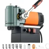 VEVOR Low Profile Magnetic Drill Press, 1300 W, 1.4 in Boring Diameter, 2248 lbf Power Portable Mag Drill Press, 650RPM Speed, with Weldon Shank, for Metal Surface, Industrial and Home Improvement