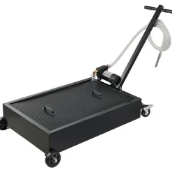 VEVOR Low Profile Oil Drain Pan, 15 Gallon Capacity, Rolling Oil Drain Pan with Electric Pump & 7.2 ft Hose, Leak-proof & Corrosion-resistant, Fit for Cars, SUVs, Trucks, Motorcycles, ATVs, Metal