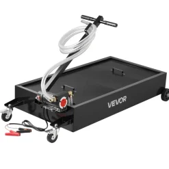VEVOR Low Profile Oil Drain Pan, 20 Gallon Capacity, Rolling Oil Drain Pan with Electric Pump & 7.2 ft Hose, Leak-proof & Corrosion-resistant, Fit for Cars, SUVs, Trucks, Motorcycles, ATVs, Metal