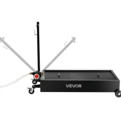 VEVOR Low Profile Oil Drain Pan, 20 Gallon Capacity, Rolling Oil Drain Pan with Electric Pump & 7.2 ft Hose, Leak-proof & Corrosion-resistant, Fit for Cars, SUVs, Trucks, Motorcycles, ATVs, Metal