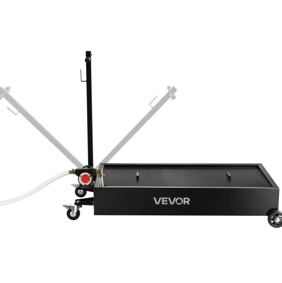 VEVOR Low Profile Oil Drain Pan, 20 Gallon Capacity, Rolling Oil Drain Pan with Electric Pump & 7.2 ft Hose, Leak-proof & Corrosion-resistant, Fit for Cars, SUVs, Trucks, Motorcycles, ATVs, Metal