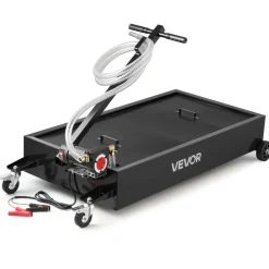 VEVOR Low Profile Oil Drain Pan, 20 Gallon Capacity, Rolling Oil Drain Pan with Electric Pump & 7.2 ft Hose, Leak-proof & Corrosion-resistant, Fit for Cars, SUVs, Trucks, Motorcycles, ATVs, Metal