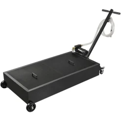 VEVOR Low Profile Oil Drain Pan, 20 Gallon Capacity, Rolling Oil Drain Pan with Electric Pump & 7.2 ft Hose, Leak-proof & Corrosion-resistant, Fit for Cars, SUVs, Trucks, Motorcycles, ATVs, Metal