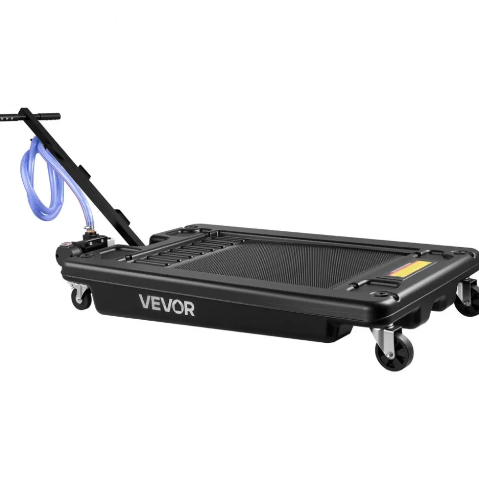 VEVOR Low Profile Oil Drain Pan, 17 Gallon Capacity, Rolling Oil Drain Pan with Electric Pump & 7.2 ft Hose, Leak-proof & Corrosion-resistant, Fit for Cars, SUVs, Trucks, Motorcycles, ATVs, Metal