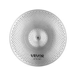 VEVOR Low Volume Cymbal Pack, 4 Pieces Quiet Cymbals for Drum Set, Alloy Cymbals Drum Set Includes 14-inch Hi-Hats, 16-inch Crash, 18-inch Crash, 20-inch Ride, Drumsticks & Cymbal Bag, Bright Copper