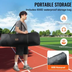 VEVOR L Screen Baseball for Batting Cage, 7x7 ft Baseball Softball Safety Screen, Body Protector Portable Batting Screen with Carry Bag & Ground Stakes, Heavy Duty Pitching Net for Pitchers Protection