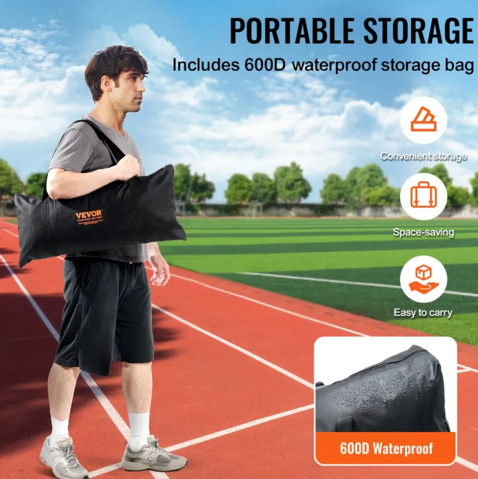 VEVOR L Screen Baseball for Batting Cage, 7x7 ft Baseball & Softball Safety Screen, Body Protector Portable Batting Screen with Carry Bag & Ground Stakes, Baseball Pitching Net for Pitchers Protection