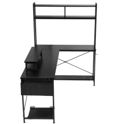 VEVOR L-Shaped Computer Desk, 67-inch Reversible Corner Gaming Desk with Monitor Stand & Movable CPU Stand, Modern Stylish PC Table Sturdy Work Workstation for Home Office - Easy to Assembly