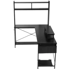 VEVOR L-Shaped Computer Desk, 67-inch Reversible Corner Gaming Desk with Monitor Stand & Movable CPU Stand, Modern Stylish PC Table Sturdy Work Workstation for Home Office - Easy to Assembly