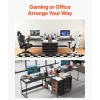 VEVOR L-Shaped Computer Desk, 59-inch Reversible Corner Gaming Desk with Drawers & Storage Shelves, Modern Stylish PC Table Sturdy Work Workstation for Home Office - Easy to Assembly