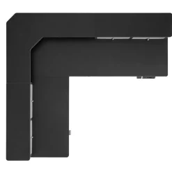 VEVOR L Shaped Desk, Electric Adjustable Height Corner Gaming Desk with CPU Stands, Dual Hooks and Fabric Drawers, L-Shaped Computer Table with Power Strip for Home Office, Easy to Assemble, Black