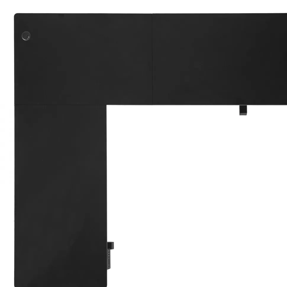 VEVOR L Shaped Desk, Electric Adjustable Height Corner Gaming Desk with Dual Hooks, Heavy Duty Carbon Steel L-Shaped Computer Table with Power Outlets for Home, Office, Study, Easy to Assemble, Black