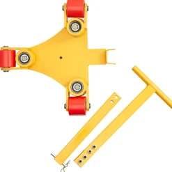 VEVOR Machinery Skate Dolly, 6614 LBS/3T Industrial Machinery Mover with Handle, Carbon Steel Machinery Moving Skate with 3 360° Swivel PU Wheels, 360° Rotation Non-Slip Cap for Warehouse, Workshop