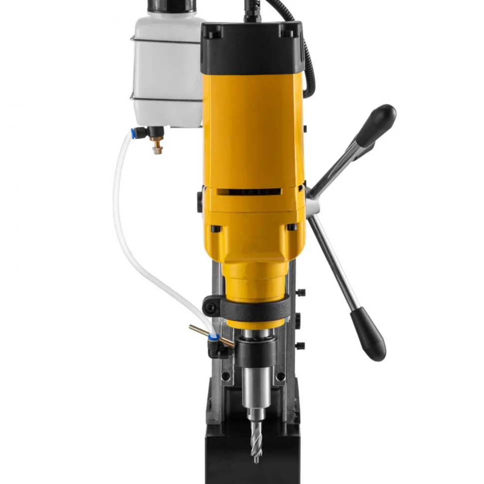 VEVOR Mag Drill, 0-300 RPM Stepless Speed Electromagnetic Drill Press, 2" Depth 2" Dia Magnetic Core Drill, 2922lbf Boring Tool Drill Press, 1680 Watts Drill Press, Yellow and Black Drill Machine